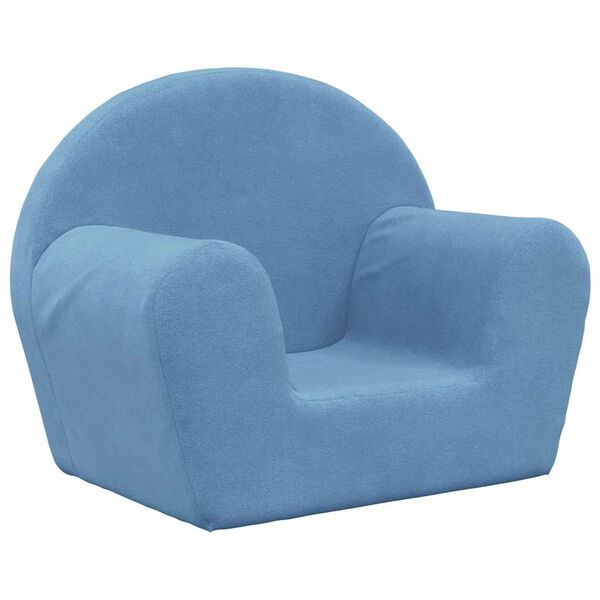 vidaXL Kindersofa Blau Weich Pl&uuml;sch