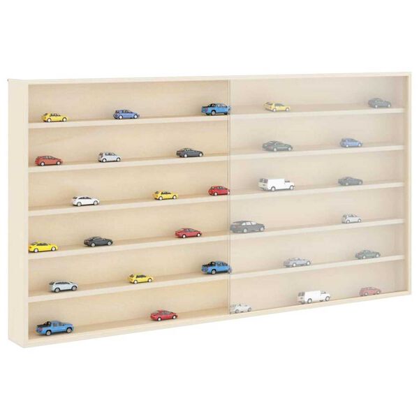 vidaXL Wanddisplay-Case mit Regal Beige 100 x 8,5 x 54 cm Sperrholz