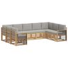 vidaXL Ecksofa Set 9 pcs Wei&szlig; und Hellgrau 304 x 187,5 x 73 cm