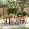 vidaXL Garten Essgruppe 9 pcs Braun Pulverbeschichteter Stahl