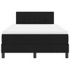 vidaXL Boxspringbett mit Matratze mit LED Schwarz 120 x 200 cm Stoff