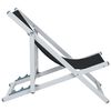 vidaXL Strandst&uuml;hle 2 Stk. Klappbar Schwarz Aluminium und Textilene