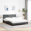 vidaXL Bettgestell ohne Matratze "Hanko" Dunkelgrau 160x200 cm Stoff