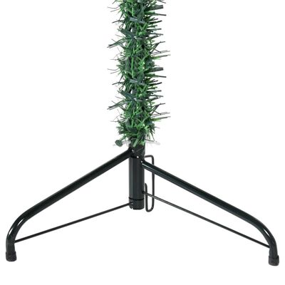 vidaXL Künstlicher Halb-Weihnachtsbaum mit Ständer Schlank Grün 150 cm