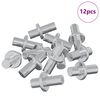 vidaXL Regalstecker 12 pcs Silber 8,6 x 8,6 x 14,6 mm Stahl