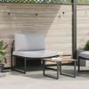 vidaXL Garten-Sofa-Set 2 pcs Hellgrau Stahl