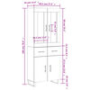 vidaXL Highboard Sonoma-Eiche 69,5x34x180 cm Holzwerkstoff