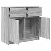 vidaXL Sideboard mit Schublade Grau Sonoma 80x34x76 cm Holzwerkstoff