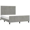 vidaXL Bettgestell ohne Matratze Hellgrau 140x200 cm Samt