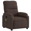vidaXL Massagesessel mit Liegefunktion, braun, Mikrofaserstoff