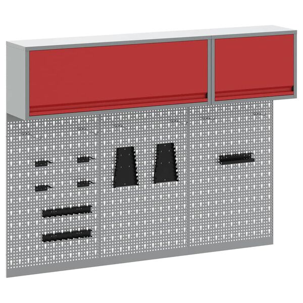 vidaXL Werkzeugschrank-Set 5 pcs Rot Pulverbeschichteter Stahl