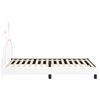 vidaXL Kinderbettgestell mit Kopfteil mit Kopfteil Wei&szlig; 90 x 200 cm PU