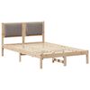 vidaXL Bettgestell mit gepolstertem Kopfteil Taupe 120 x 200 cm