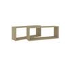 vidaXL W&uuml;rfelregale 2 Stk. Sonoma-Eiche 60x15x23 cm Holzwerkstoff