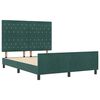 vidaXL Boxspringbett mit Kopfteil Dunkelgr&uuml;n 140 x 200 cm Samt