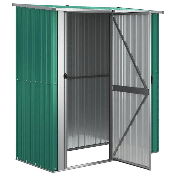 vidaXL Gartenhaus Gr&uuml;n 180,5x97x209,5 cm Verzinkter Stahl