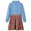 Kinderkleid mit Langen &Auml;rmeln Marineblau und Jeansblau 140