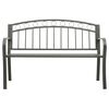 vidaXL Gartenbank Grau 120 cm Stahl