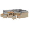 vidaXL Gartensofa-set 12 Stk. 11-Sitzanzahl Beige und Hellgrau