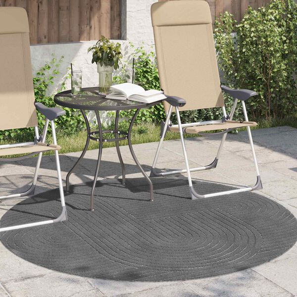 vidaXL Bereichsteppiche Rund Anthrazit &Oslash; 160 CM
