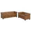 vidaXL Chesterfield-Sofas 2-Sitzer und 3-Sitzer Braun