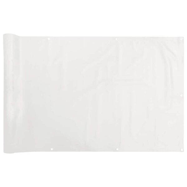 vidaXL Balkon-Sichtschutz Wei&szlig; 600x75 cm PVC