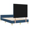vidaXL Bettgestell mit Kopfteil Blau 120 x 200 cm Stoff