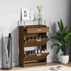 vidaXL Schuhschrank Braun Eichen-Optik 63x24x104 cm Holzwerkstoff