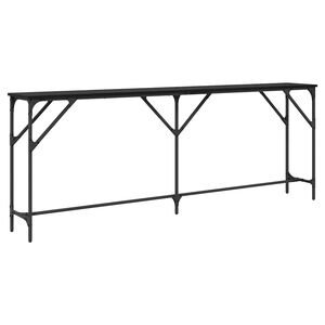 vidaXL Konsolentisch Schwarz Eichen-Optik 200 x 29 x 75 cm