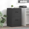 vidaXL Aktenschrank Schwarz 44 x 50 x 106,5 cm Kaltgewalzter Stahl