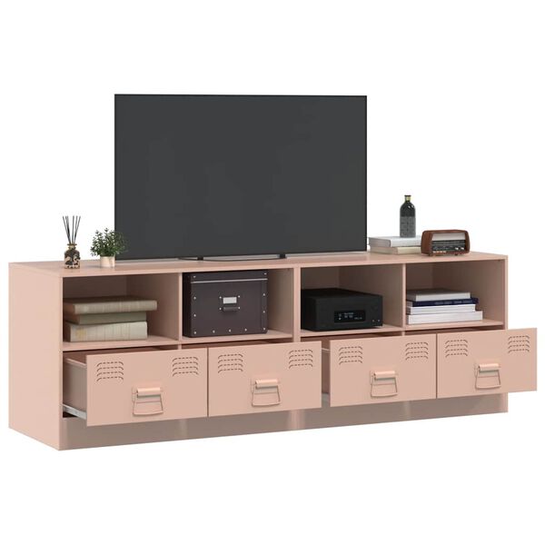 vidaXL TV-Schr&auml;nke 2 Stk. Rosa 67x39x44 cm Stahl