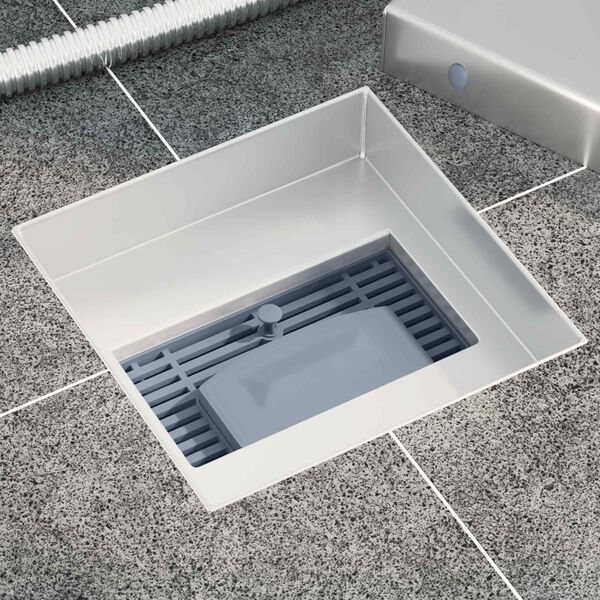 vidaXL 2 in 1 Duschabfluss Silber 15 x 15 cm Edelstahl 304