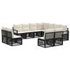 vidaXL Gartensofa-set 11 pcs Schwarz Poly-Rattan