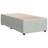 vidaXL Boxspringbett mit Matratze Hellgrau 100x200 cm Samt