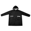 vidaXL Decken-Hoodie Schwarz M Fleece und Flanell