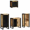 vidaXL Badezimmerm&ouml;bel Set mit Regal 4 pcs Braun Massivholz Mango