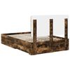 vidaXL Bettrahmen Ger&auml;ucherte Eiche 135 x 190 cm Holzwerkstoff