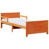 vidaXL Bettrahmen mit Matratze Braun 80 x 200 cm Massives Kiefernholz