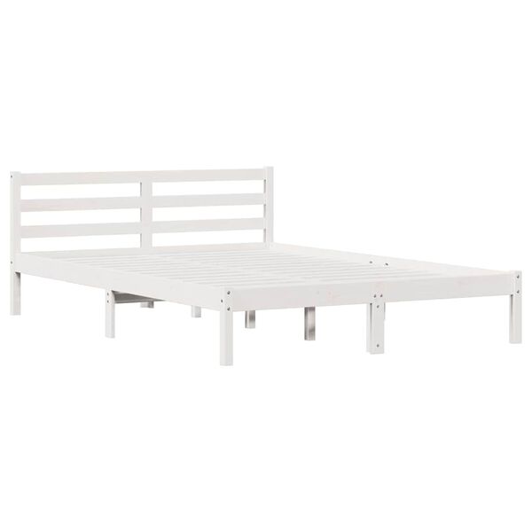 vidaXL Bettrahmen Wei&szlig; 215,5 x 165,5 x 69,5 cm Massivholz Kiefer