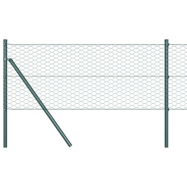 vidaXL Hexagonzaun Gr&uuml;n 0,4 x 25 m PVC