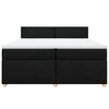 vidaXL Boxspringbett mit Matratze Schwarz 200x200 cm Stoff