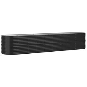 vidaXL Hochbeet Verzinkter Stahl 368x80x68 cm Anthrazit