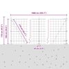 vidaXL Zaun mit Pfosten Grau 1 x 10 m Stahl