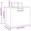 vidaXL Papiertragetaschen 50 Stk. mit Henkeln Schwarz 32x17x25 cm