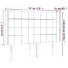 vidaXL Kopfteil mit Ohren Rosa 147x16x118/128 cm Samt