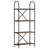 vidaXL B&uuml;cherregal 4 Ebenen 60 x 30 x 146 cm Holzwerkstoff