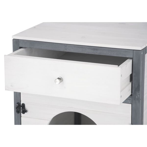 Kerbl Katzenschrank Ida 45x58x60 cm Wei&szlig; und Blau