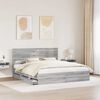 vidaXL Bettrahmen Graues Sonoma 200 x 200 cm Ingenieurs Holz