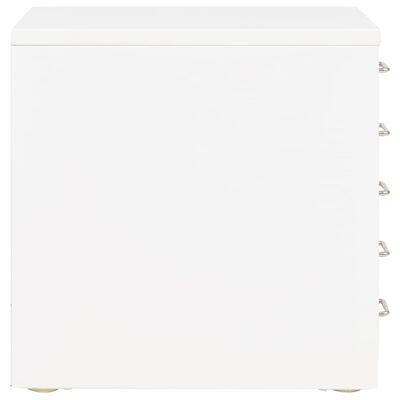 vidaXL Aktenschrank mit 5 Schubladen Metall 28 x 35 x 35 cm Weiß