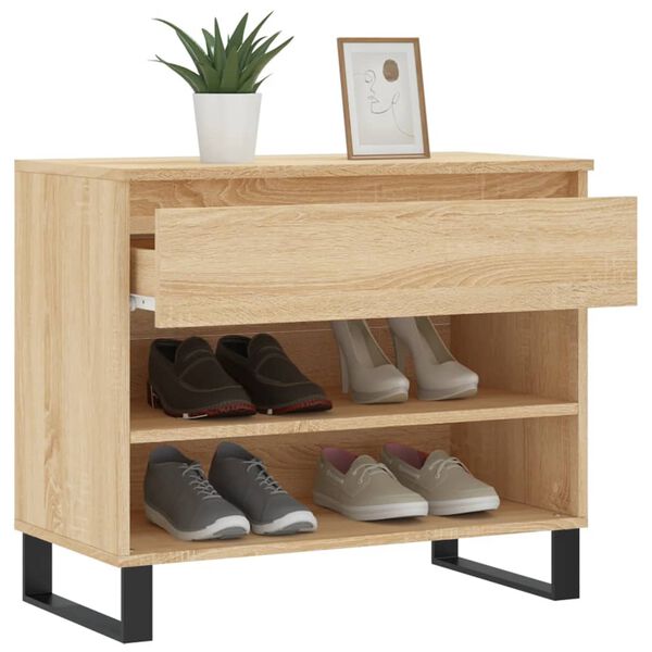 vidaXL Schuhregal Sonoma-Eiche 70x36x60 cm Holzwerkstoff